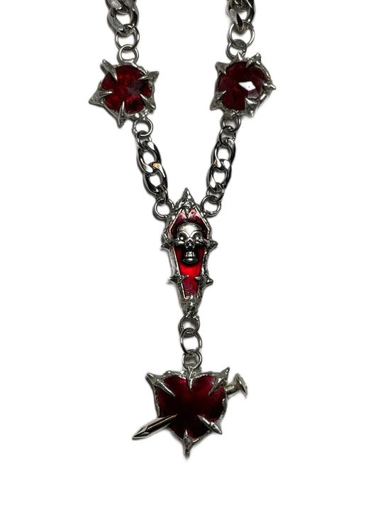 Red and Bones Necklace