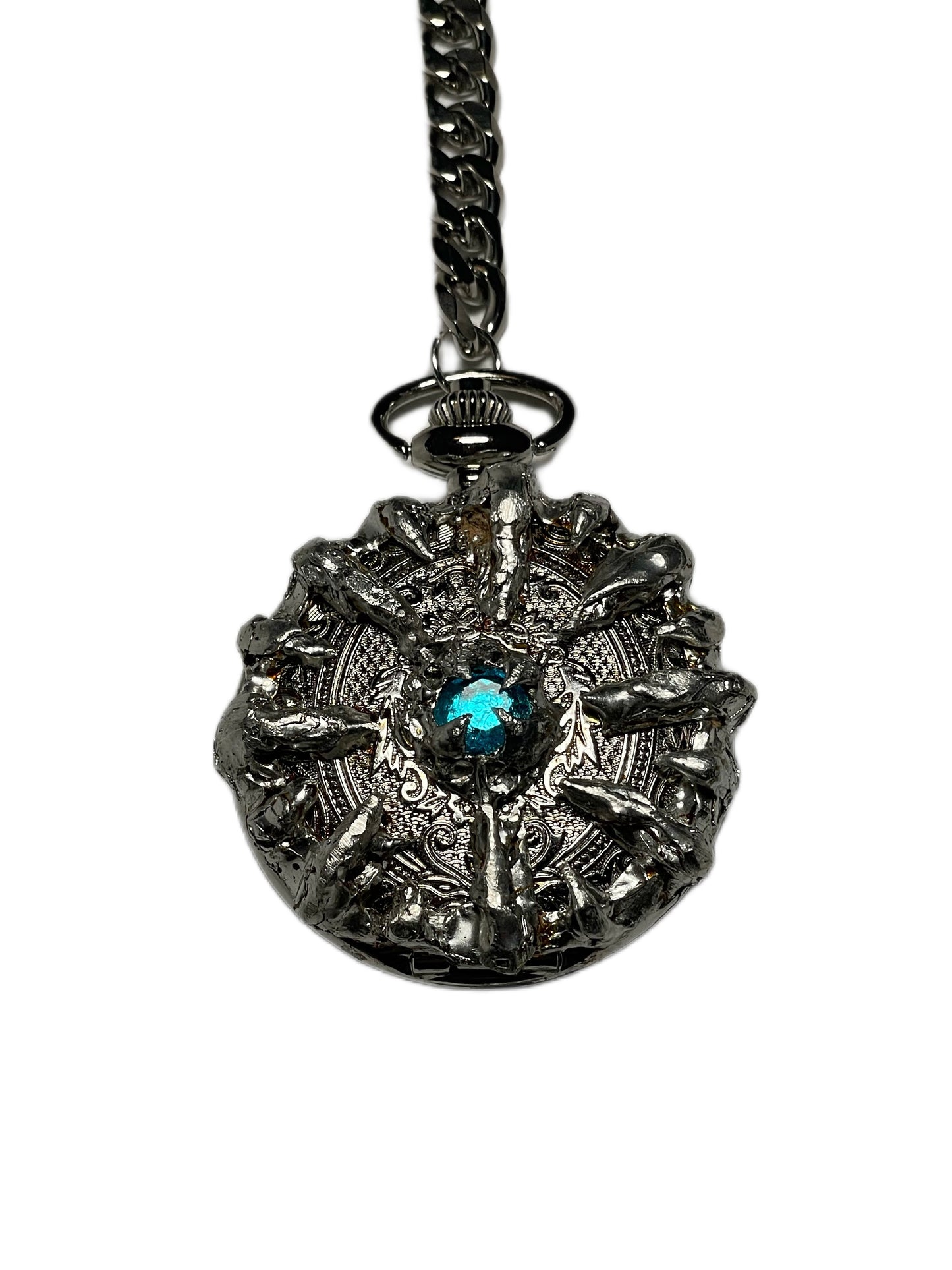 Blue Eyes White Pocket Watch