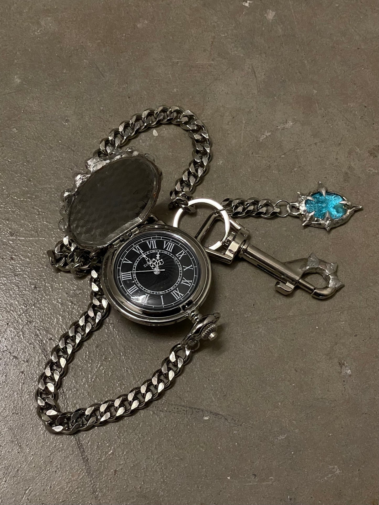 Blue Eyes White Pocket Watch